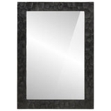 Miroir de salle de bain Vidaxl 50x70x2,5 cm Bois de mangue et en verre noir 50x70x2,5 cm
