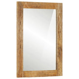 Miroir de salle de bain Vidaxl 50x70x2,5 cm en bois et verre massif massif