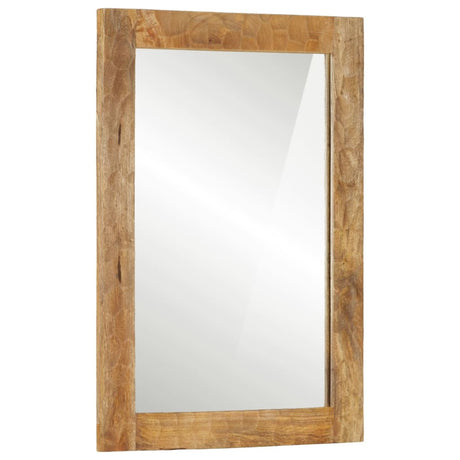 Miroir de salle de bain Vidaxl 50x70x2,5 cm en bois et verre massif massif