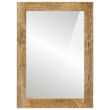Miroir de salle de bain Vidaxl 50x70x2,5 cm en bois et verre massif massif