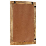 Miroir de salle de bain Vidaxl 50x70x2,5 cm en bois et verre massif massif