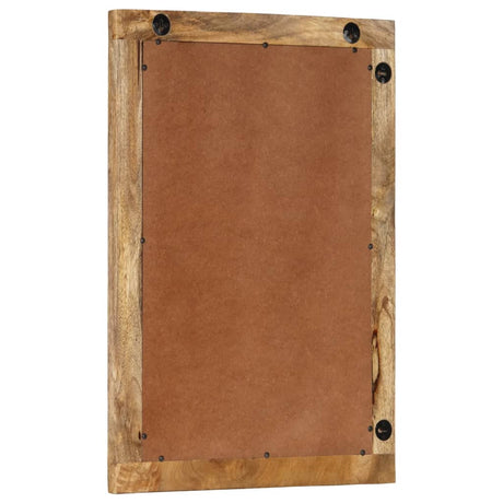 Miroir de salle de bain Vidaxl 50x70x2,5 cm en bois et verre massif massif