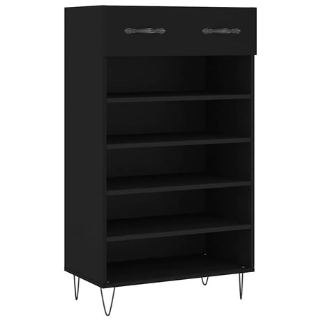 Vidaxl schoenenkast 60x35x105 cm bewerkt hout zwart