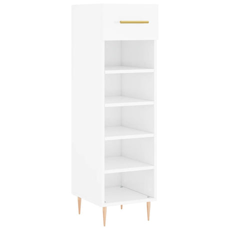 Vidaxl schoenenkast 30x35x105 cm bewerkt hout hoogglans wit