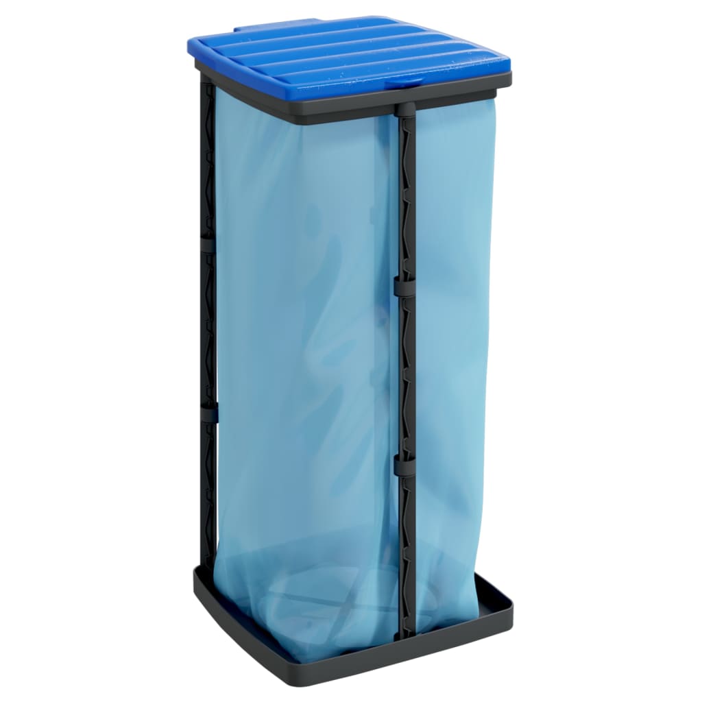 Thoug di garbage Vidaxl 2 pezzi 60 l pp nero e blu