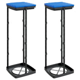 Vidaxl Garbage Bag Tolders 2 PCS 120 L pp noir et bleu