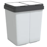 Les ordures vidaxl peuvent doubler 2x25 l blanc