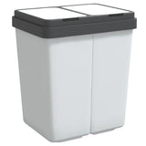 Vidaxl Garbage può doppio 2x25 l bianco