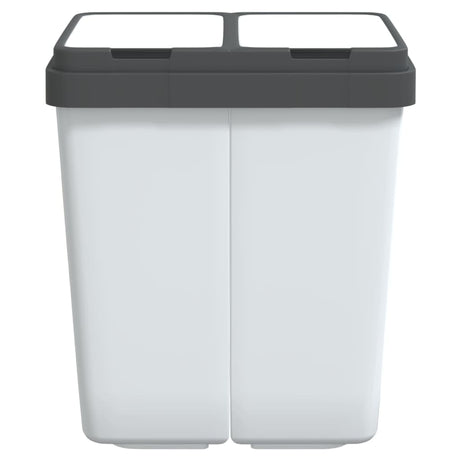 Les ordures vidaxl peuvent doubler 2x25 l blanc