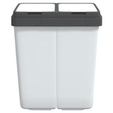 Vidaxl Garbage può doppio 2x25 l bianco