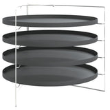 Vidaxl Pizza Pans 4 ST avec rack Ø 28 cm en acier