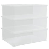 Boîtes de rangement vidaxl Plastique 3 St Empilable 25 L