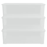 Boîtes de rangement vidaxl Plastique 3 St Empilable 25 L