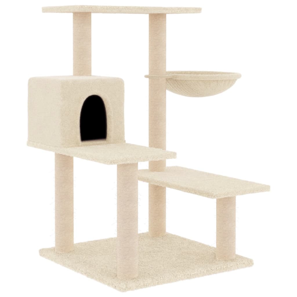 Vidaxl Cat møbler med sisal skraber stillinger 82,5 cm creme -farvet