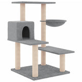 Muebles de gato de Vidaxl con postes de rascado de sisal 82.5 cm de gris claro