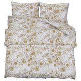 Ensemble de traverse de couette Vidaxl 260x240 cm Coton blanc et marron