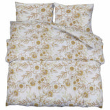 Vidaxl Duvet Crossing Set 200x200 cm Coton blanc et marron