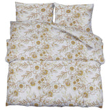 Ensemble de découverte de couette Vidaxl 140x200 cm Coton blanc et marron
