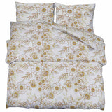 Vidaxl Duvet Crossing Set 200x200 cm Coton blanc et marron