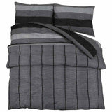 Ensemble de couvercle de couette Vidaxl 260x240 cm Coton gris foncé