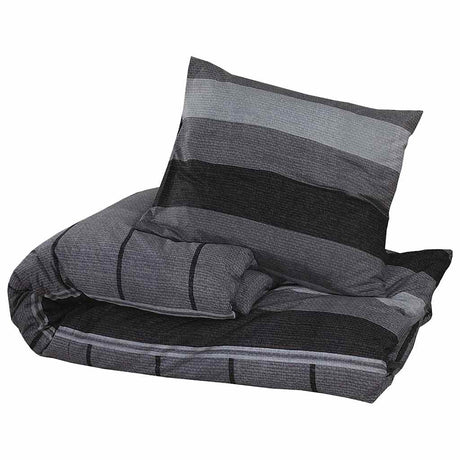 Ensemble de couvercle de couette Vidaxl 260x240 cm Coton gris foncé