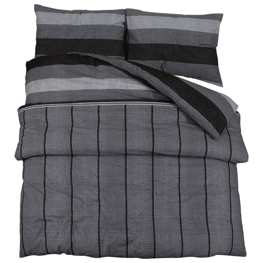 Sada přesun Vidaxl Druvet Set 140x200 cm Cotton Dark Grey