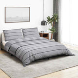 Ensemble de découverte de couette Vidaxl 140x200 cm Gray en coton