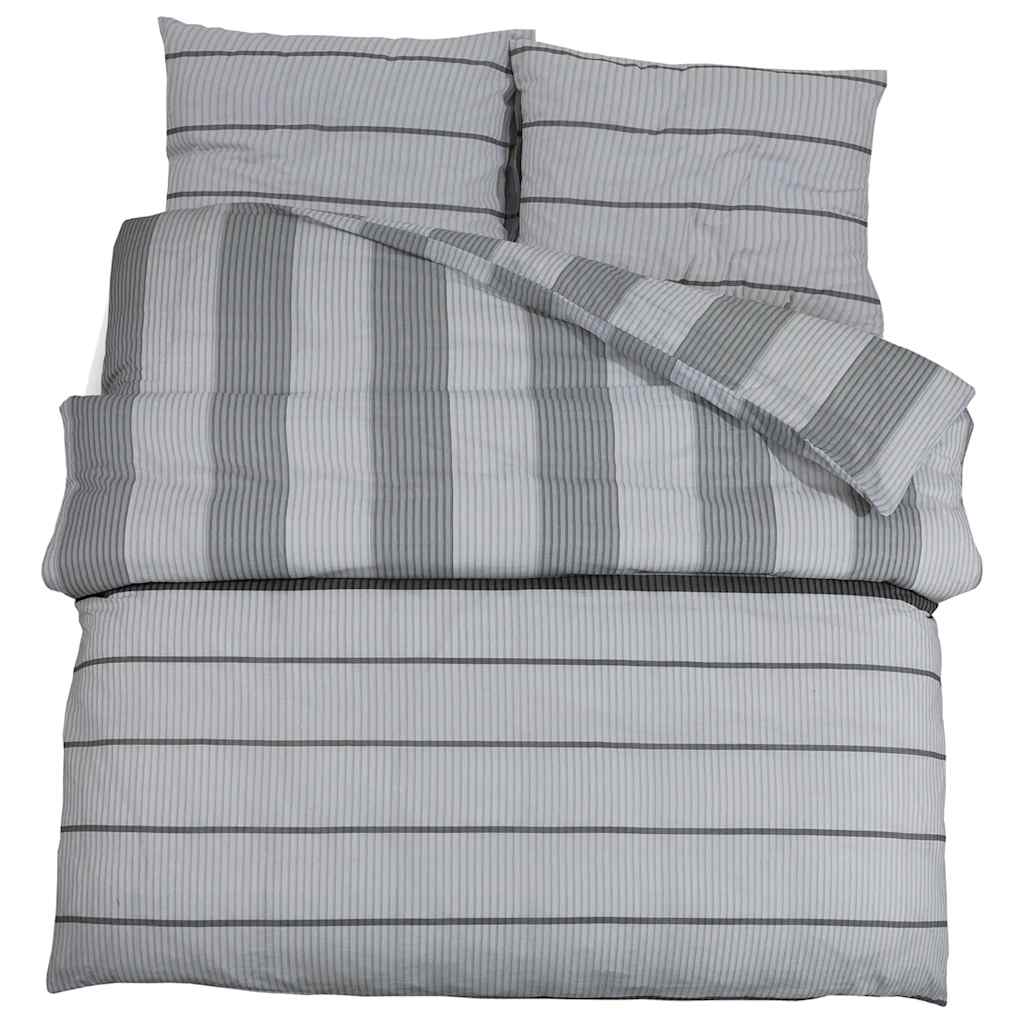 Vidaxx parure de couette 140x200 cm coton gris