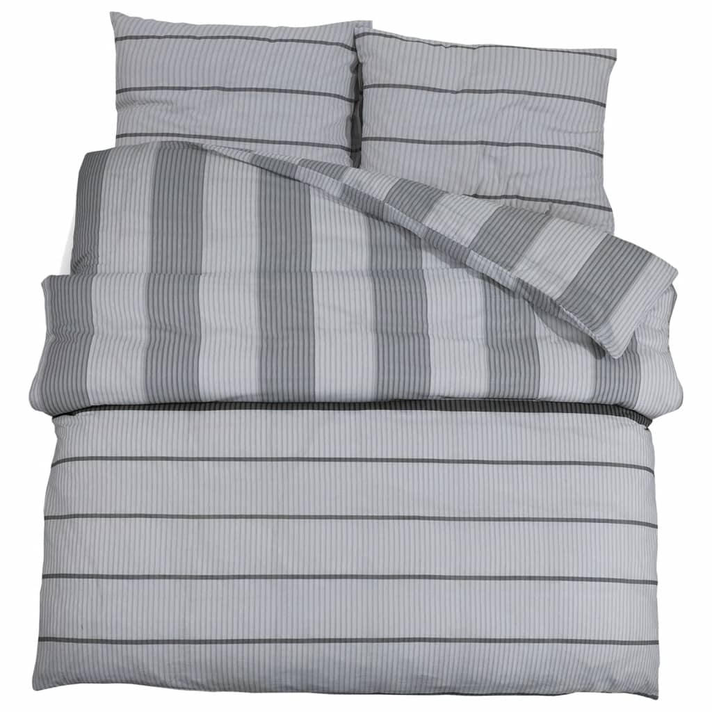 Vidaxl Duvet Sumpay Set 260x240 cm di cotone grigio