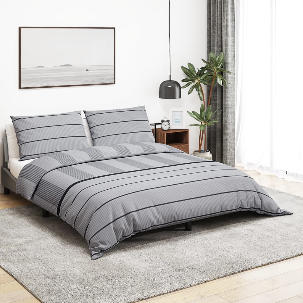 Vidaxl Duvet Sumpay Set 260x240 cm di cotone grigio