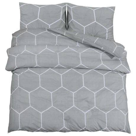 Vidaxx parure de couette 200x200 cm coton gris