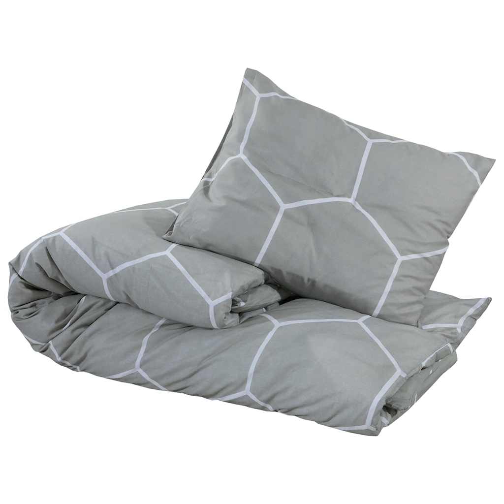 Vidaxx parure de couette 200x200 cm coton gris