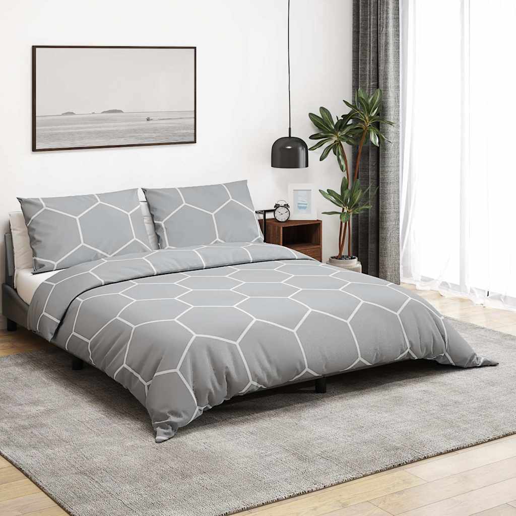 Vidaxx parure de couette 200x200 cm coton gris