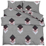 Ensemble de croisement de couette Vidaxl 240x220 cm Gray en coton