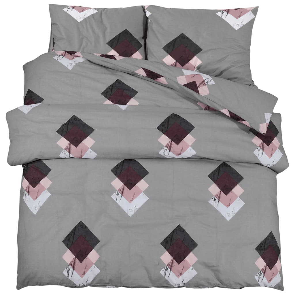 Vidaxl Duvet Crossing Set 240x220 cm bomuldgrå