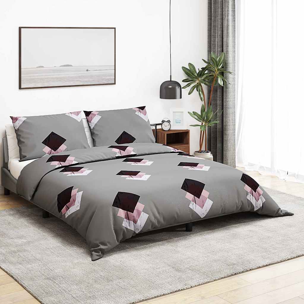 Vidaxx parure de couette 220x240 cm coton gris
