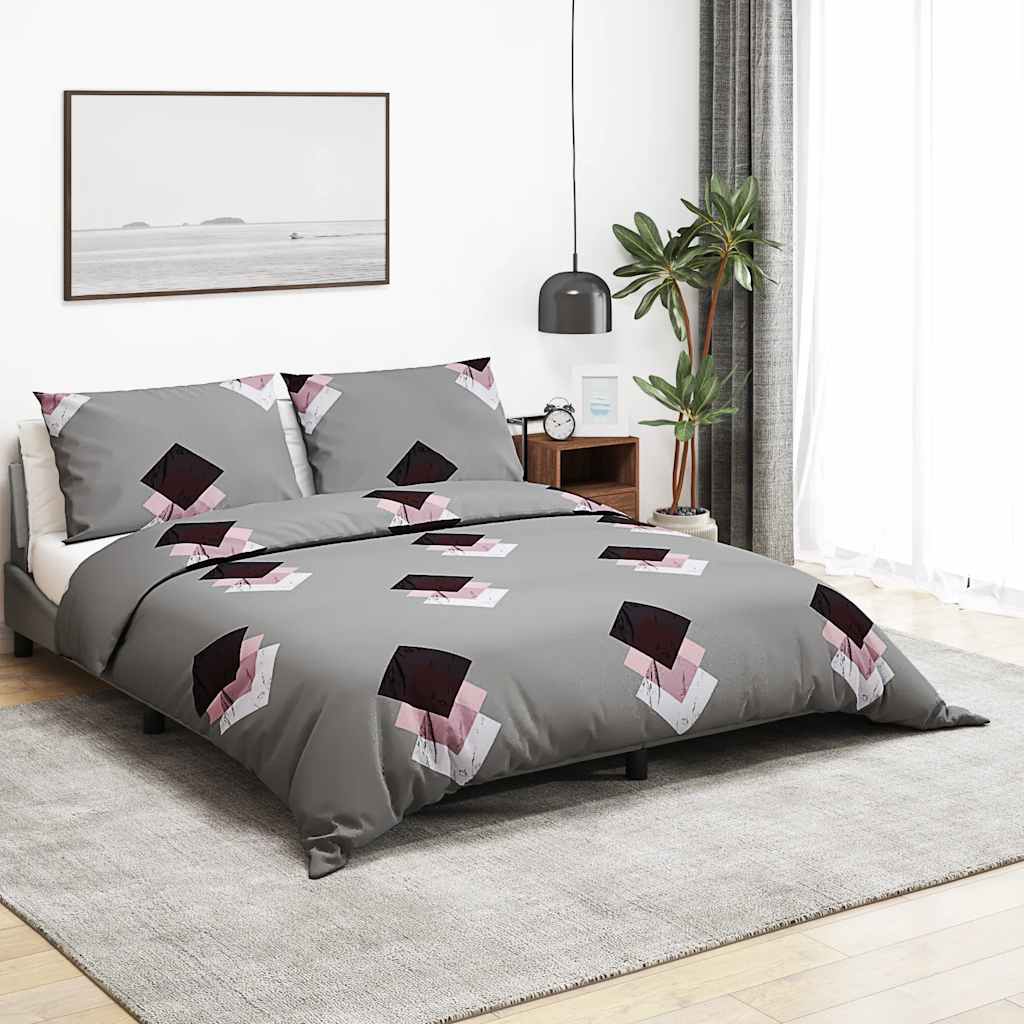 Ensemble de découverte de couette Vidaxl 260x240 cm Coton Gray