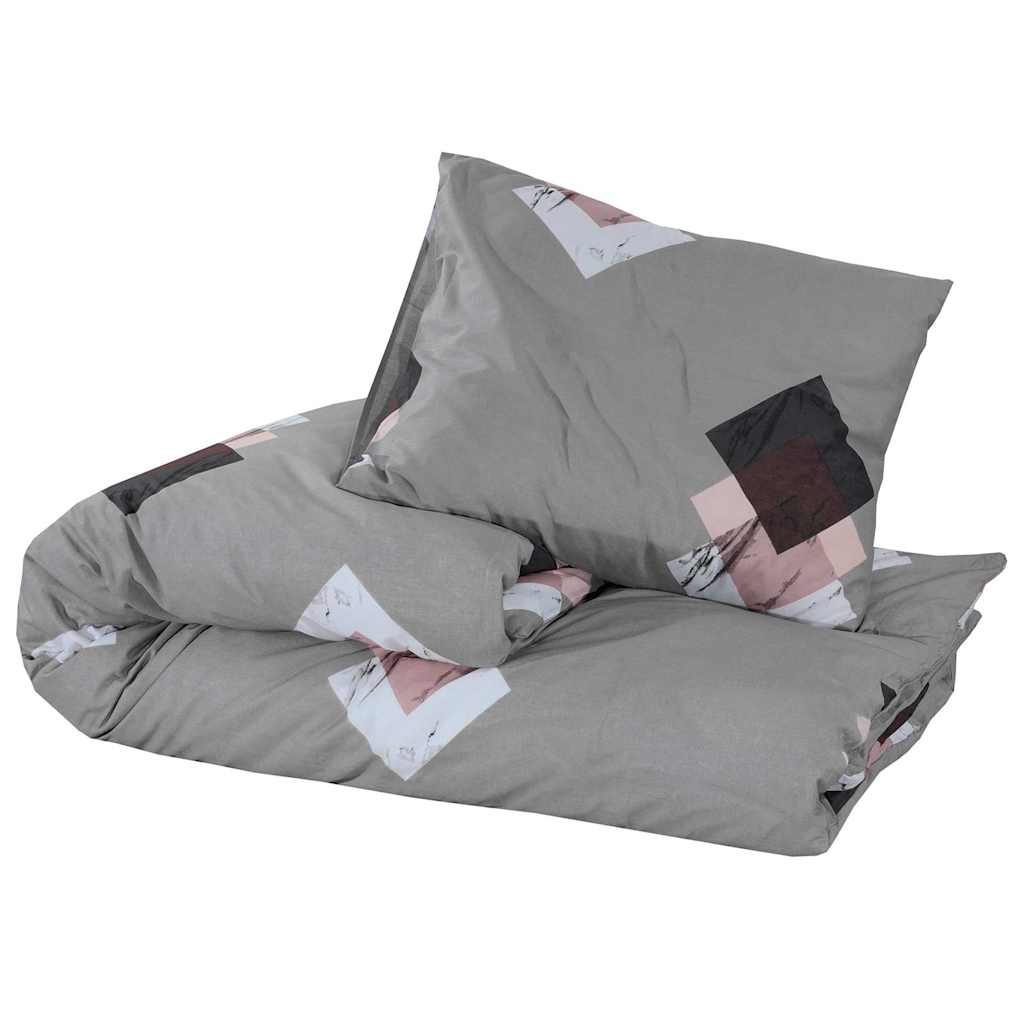 Vidaxx parure de couette 155x220 cm coton gris