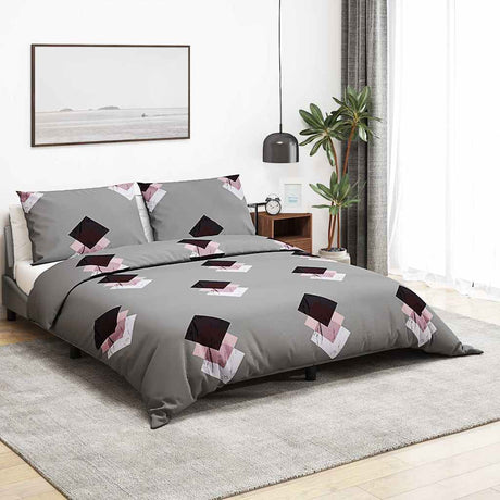 Vidaxx parure de couette 155x220 cm coton gris