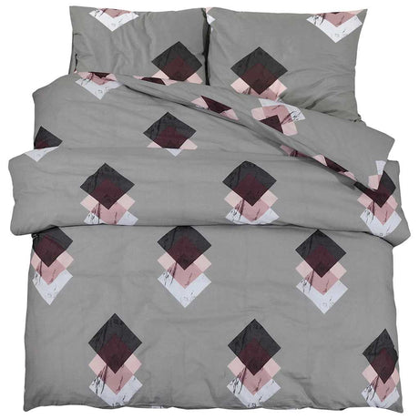 Vidaxl Duvet Crossing Set 200x200 cm Coton Grey