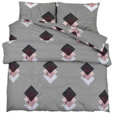 Ensemble de découverte de couette Vidaxl 200x220 cm Gray en coton