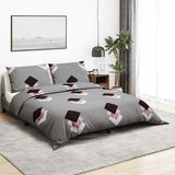 Ensemble de découverte de couette Vidaxl 200x220 cm Gray en coton