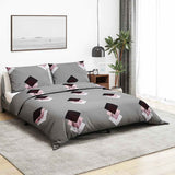 Vidaxl Duvet Crossing Set 200x200 cm Coton Grey