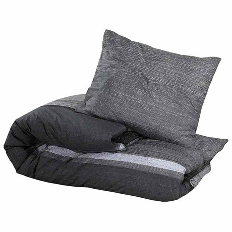 Ensemble de découverte de couette Vidaxl 140x200 cm Coton Gris foncé