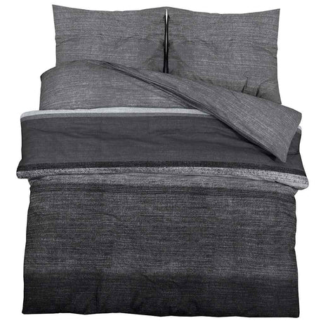 Ensemble de découverte de couette Vidaxl 240x220 cm Coton Gris foncé