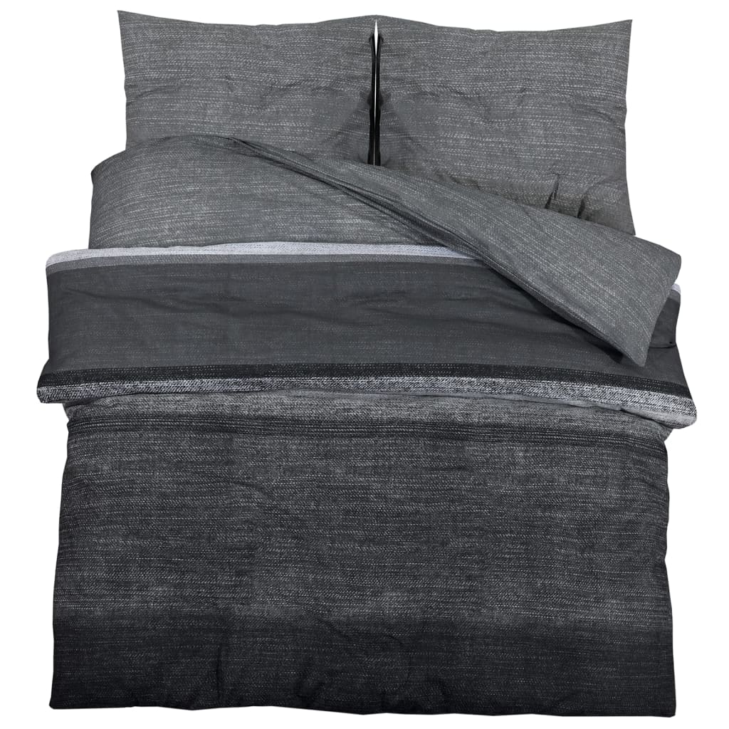 Vidaxl duvet iwwerrascht agestallt 140/00 cm Kotteng donkel gro