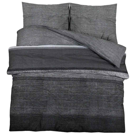 Vidaxl Duvet décongelant ensemble 200x200 cm coton gris foncé