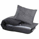 Ensemble de découverte de couette Vidaxl 225x220 cm coton gris foncé