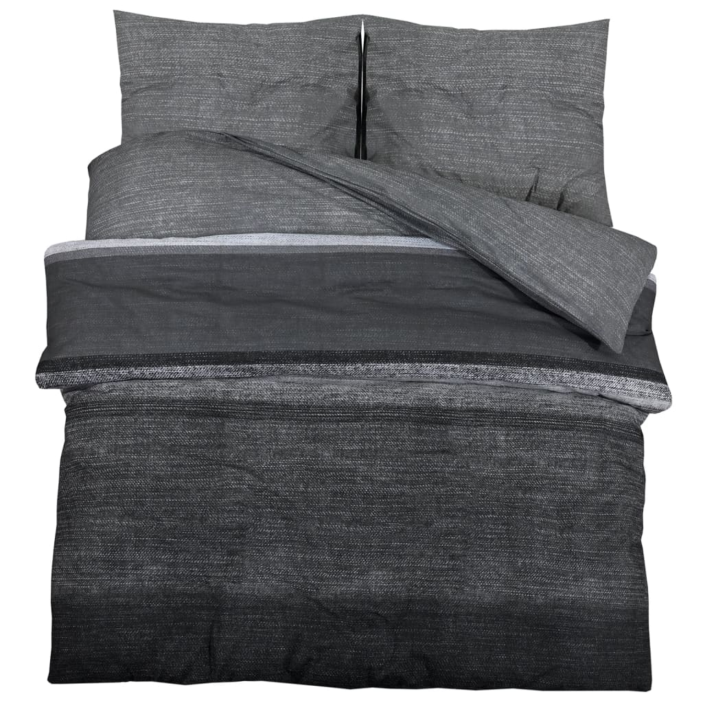 VidaXL duvet overray set 260x220 cm Cotton Dark gray