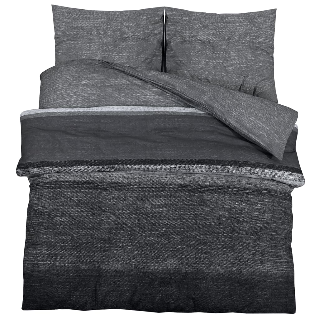 VidaXL duvet overray set 260x220 cm Cotton Dark gray